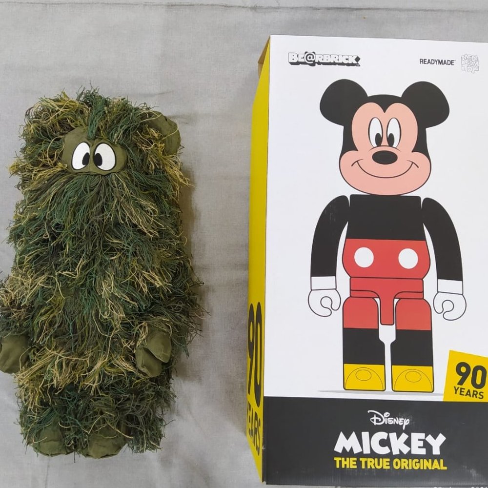 1000% Be@rbrick Readymade Army Green Mickey Mouse